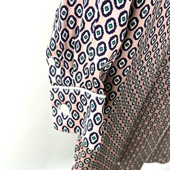 Olivia von Halle Poppy Zahra Printed Long-Sleeve Silk Sleepshirt - Picture 6 of 11